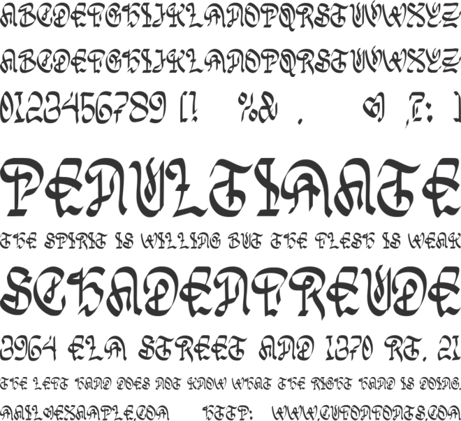 Korvea font preview