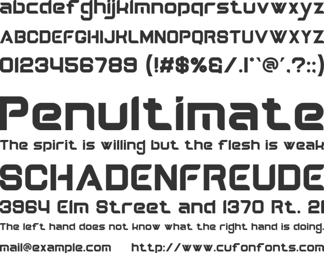 Flames font preview