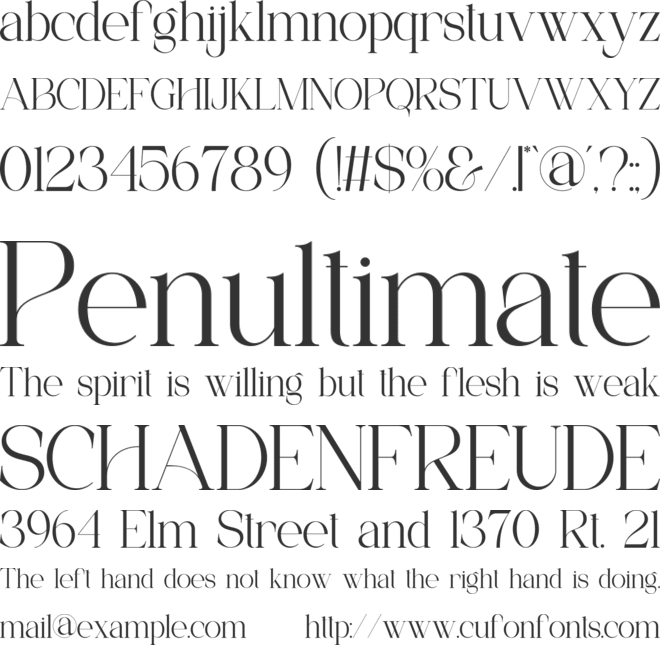 Franiva font preview