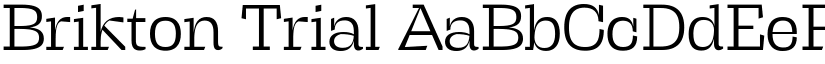 Brikton Trial font