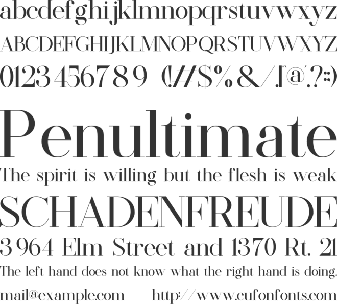Firthe font preview