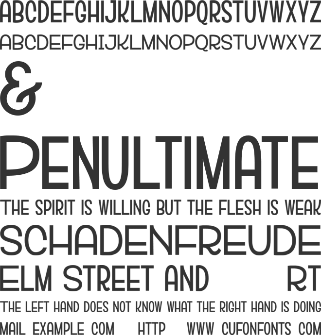 Versalita& font preview