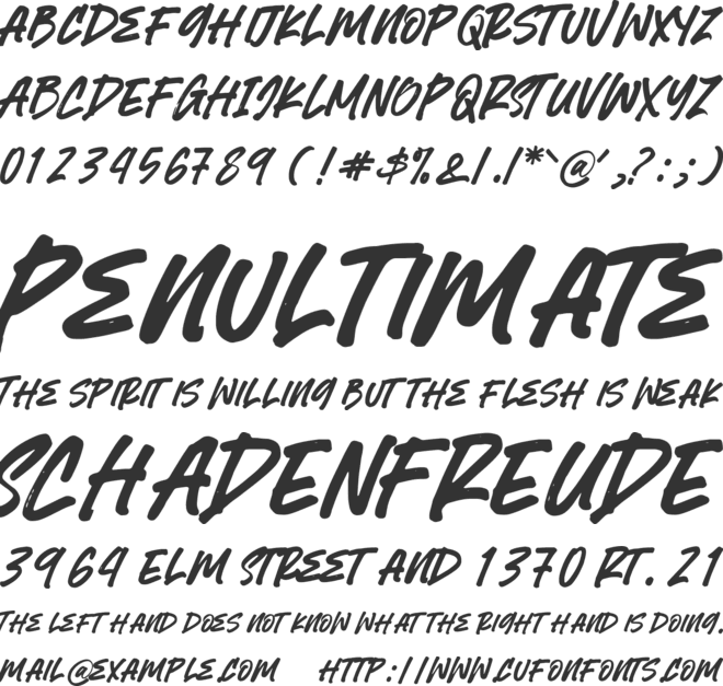 Sark Rebels font preview