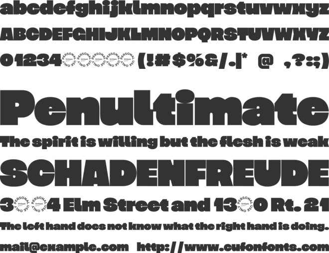 Aigon Bold Display Font font preview