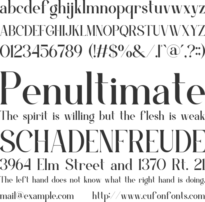 Kieda font preview