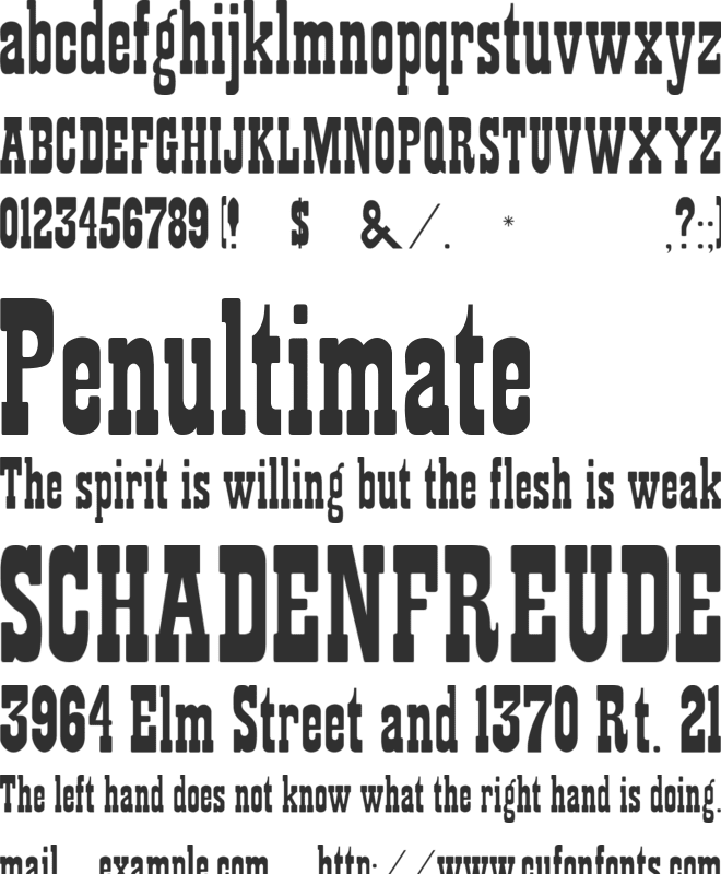 Showguide font preview