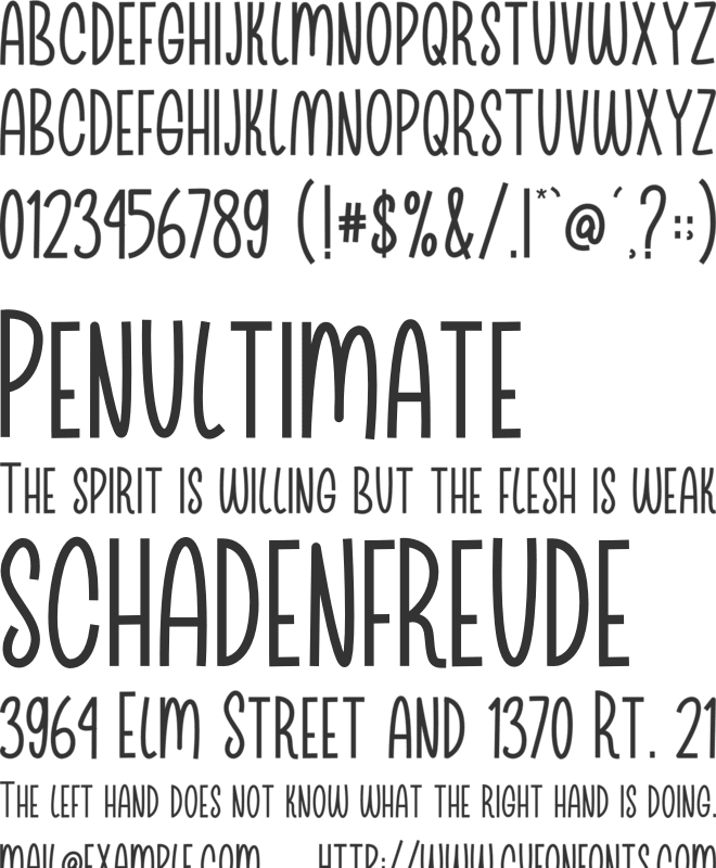 Sunday Inspired font preview
