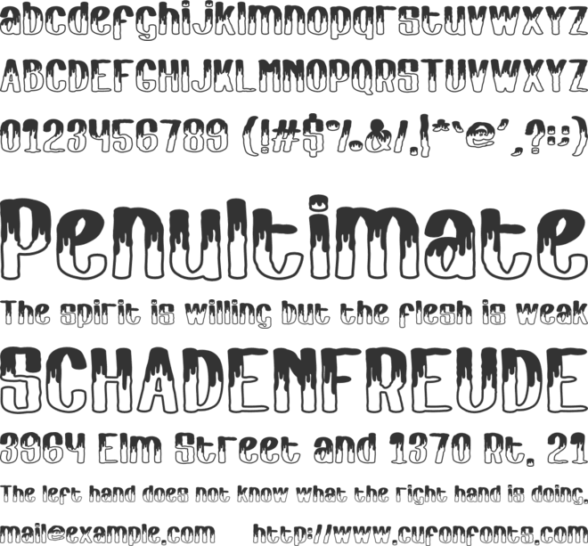 Midnight Munch Outline font preview