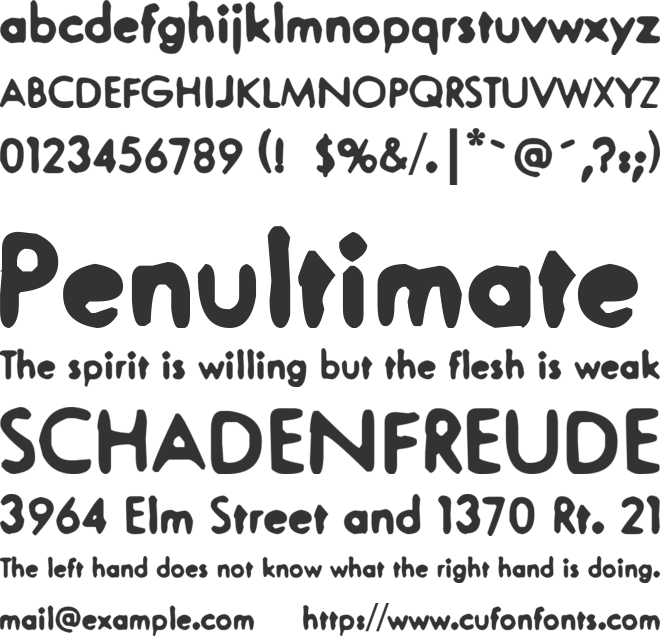Smerkan font preview
