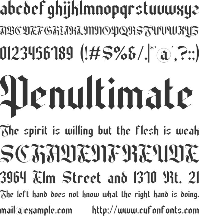 Locinse font preview