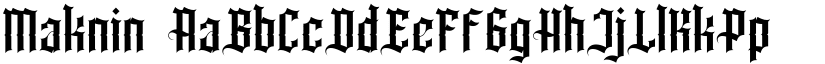 Maknin font download
