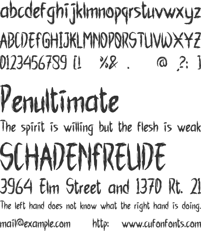 Drazel font preview
