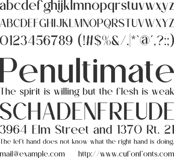 Megiko font preview