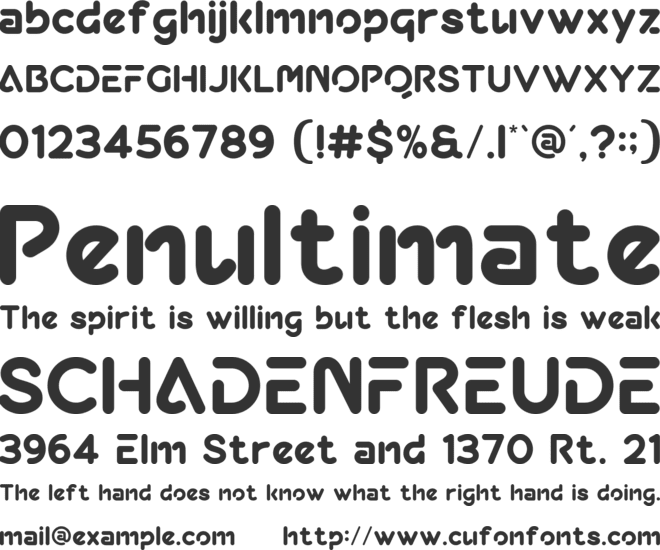Miroge font preview