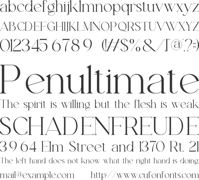Metore Avealin font preview