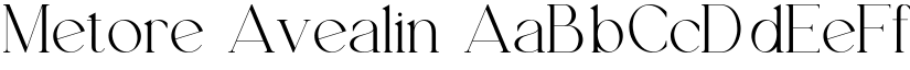 Metore Avealin font download
