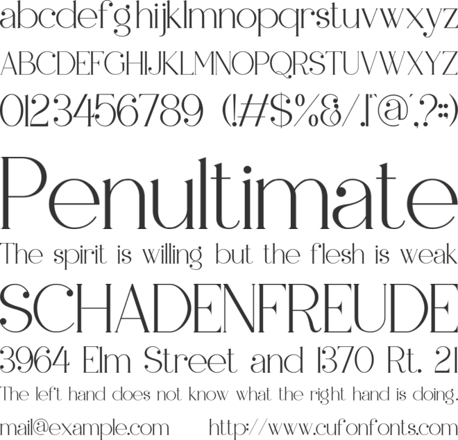 Morenn font preview