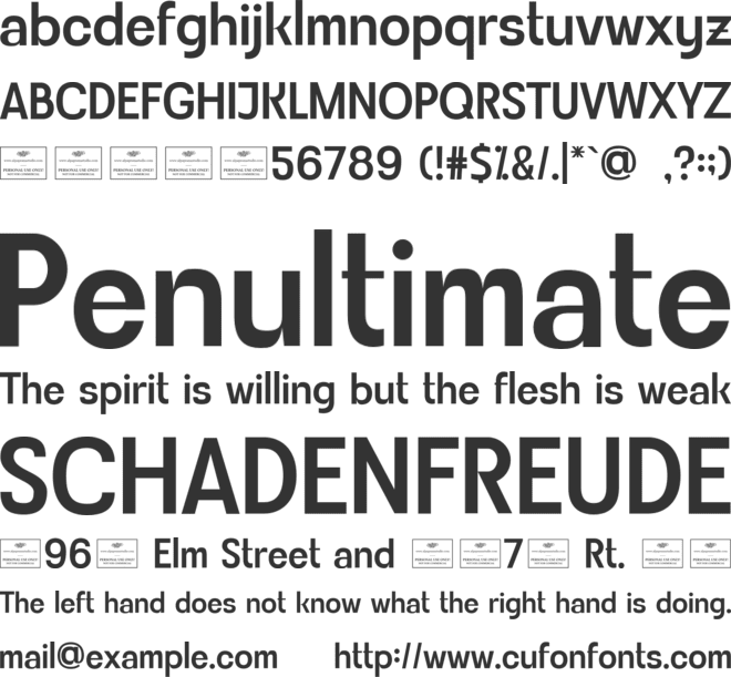 Rovique Free font preview