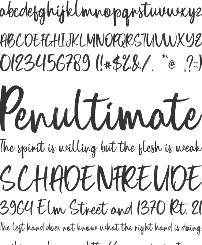 Mellarose font preview