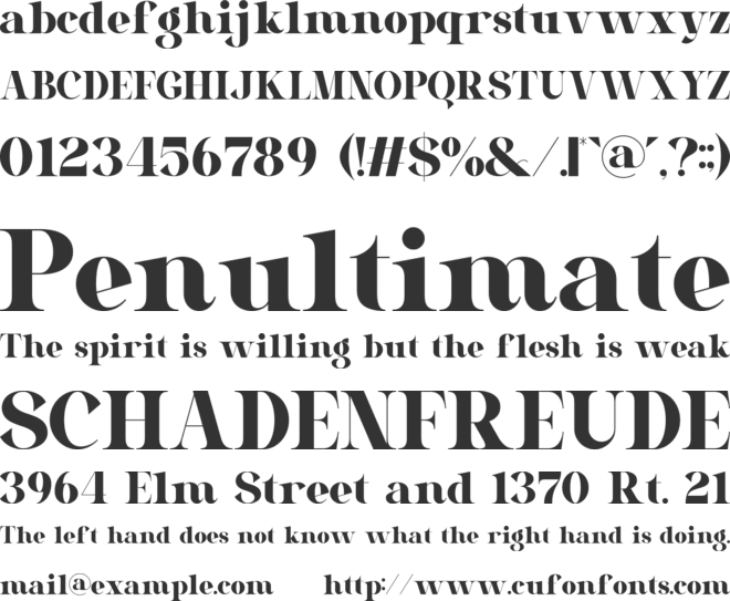 Naolen font preview
