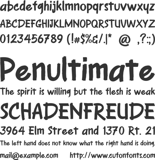 Modavina Casual Drawing font preview