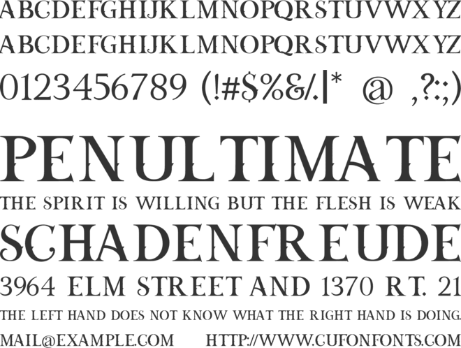 Bourdeway Professional Victorian font preview