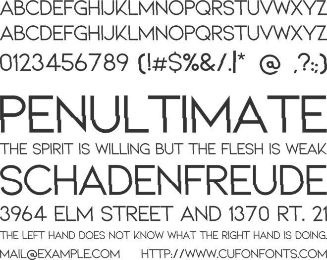 Broken Mirror Unique Glitch font preview