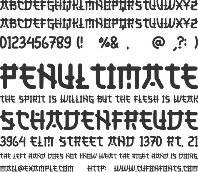 Herjima font preview