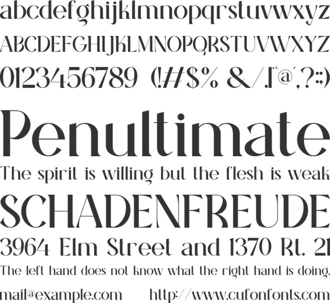 Nulaye font preview