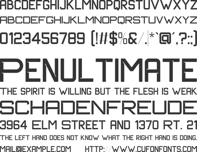 Nofraz font preview