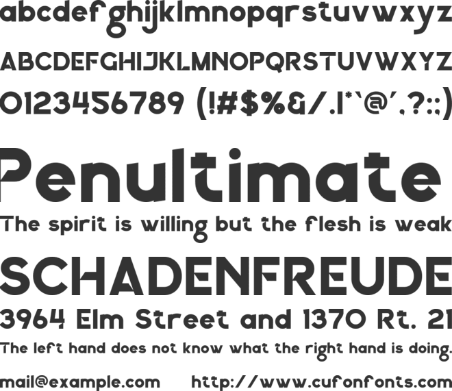 Rafhel font preview