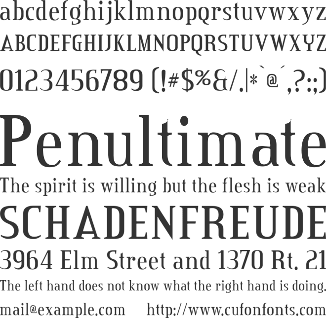 Credit Valley font preview