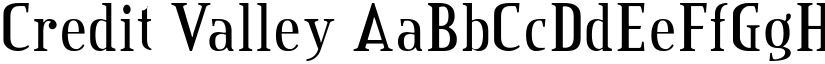 Credit Valley font