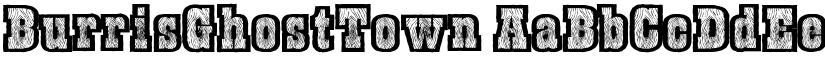 BurrisGhostTown font