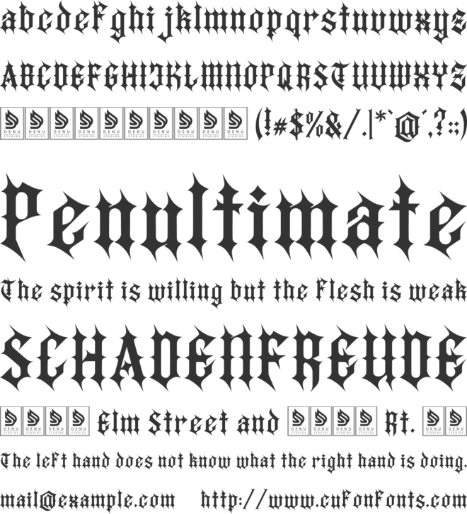 Tonduk font preview