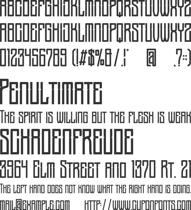 Resigan font preview