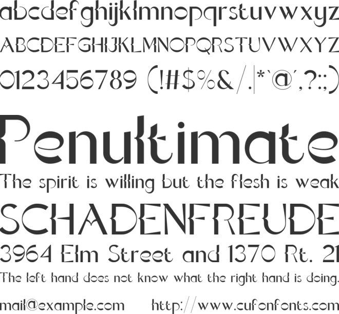 Ronum font preview