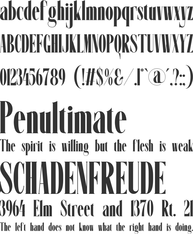 Restiv font preview