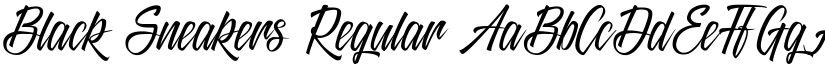 Black Sneakers Regular font