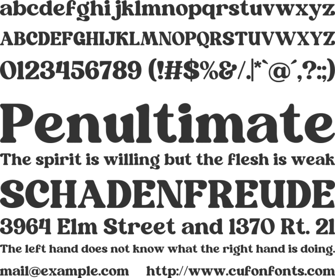 Peachy Mighties font preview