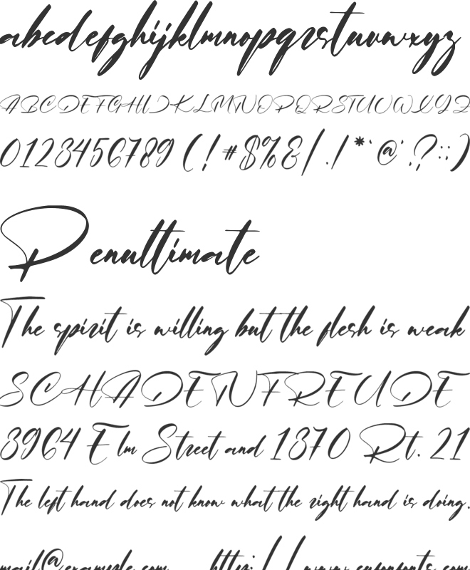 Betaline font preview