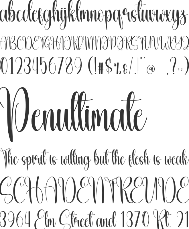 Spring font preview