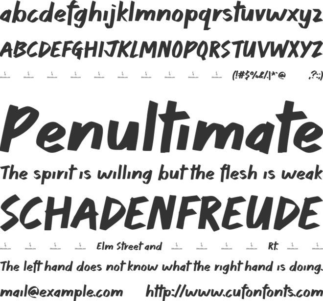 Wheat Bread font preview