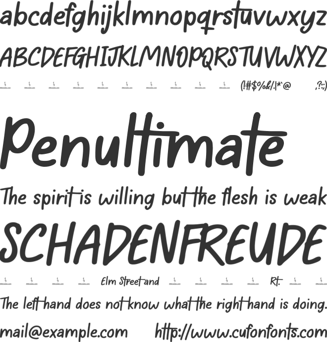 Notebook Writing font preview