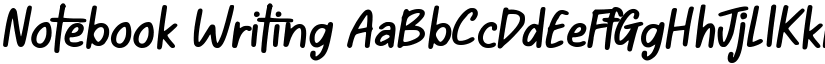 Notebook Writing font download