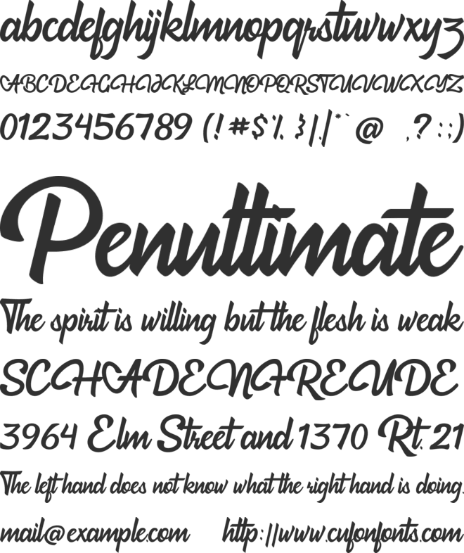 hadfield font preview