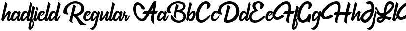hadfield Regular font
