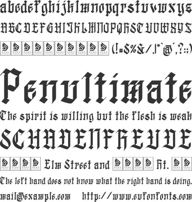 Raquens font preview