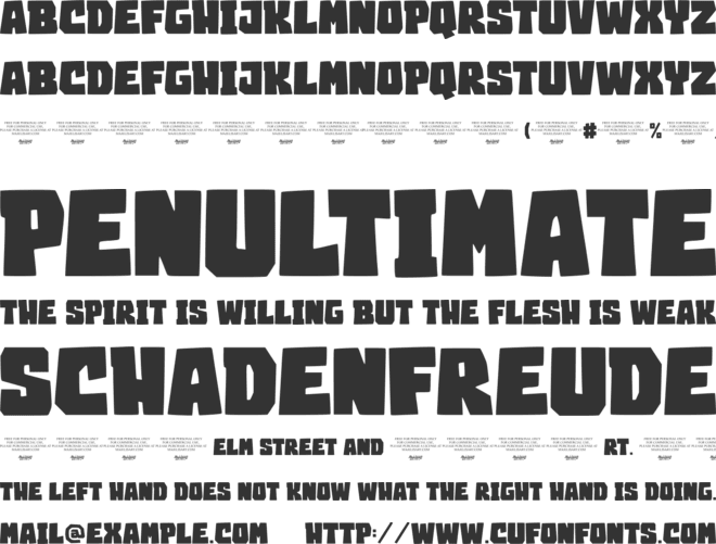 Jungle Remak font preview