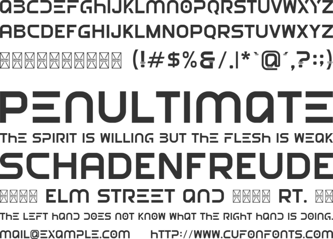 Cadeho font preview